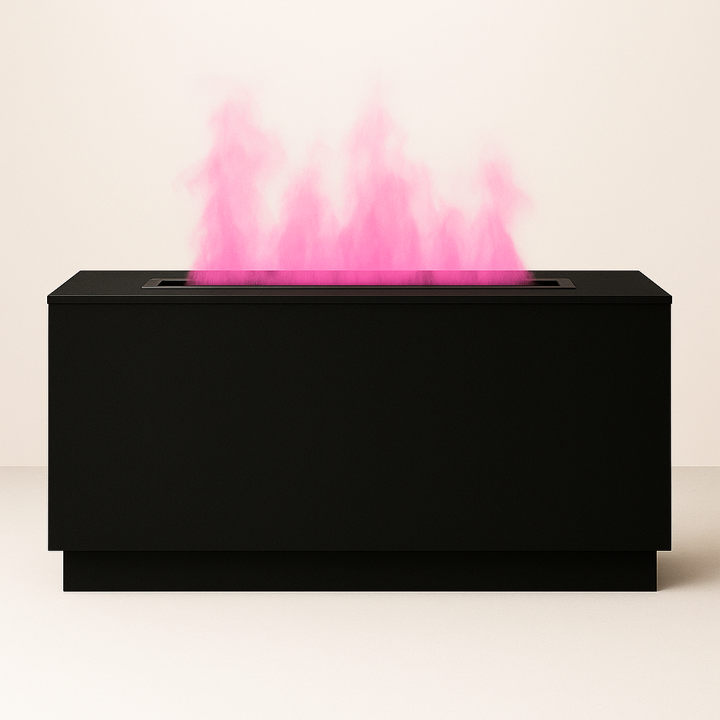 Base Decorativa para Chimenea de Vapor 200 cm | Escenografía de Lujo sin Fuego